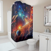 Solar System Art Shower Curtain Douchegordijn (In situ)
