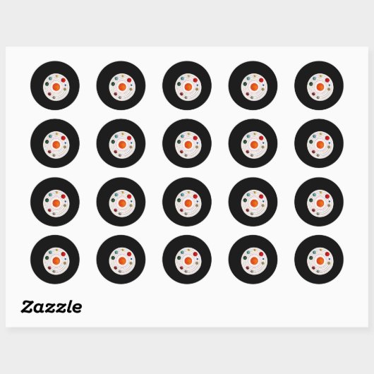 Solar System Art Sticker (Vel)