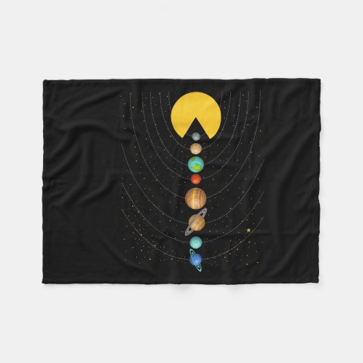 Solar System Astronomy Space Video Games Funny Gra Fleece Deken (Voorkant (Horizontaal))