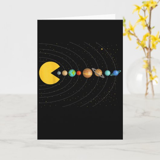 Solar System Astronomy Space Video Games Funny Gra Kaart (Gele Bloem)