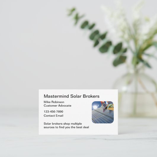 Solar System Broker Visitekaartjes (Staand voorkant)