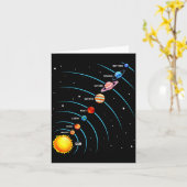 Solar System Colorful Space Planets Educational Ki Kaart (Gele Bloem)