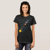Solar System Colorful Space Planets Educational Ki T-shirt (Voorkant volledig)