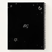 Solar System Cosmic Saturn Capricorn Monogram Notitieboek (Achterkant)