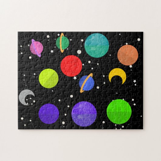 Solar System Jupiter Sun Moon Neptun Space Legpuzzel (Horizontaal)