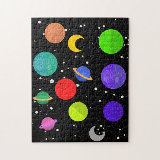 Solar System Jupiter Sun Moon Neptun Space Legpuzzel (Verticaal)