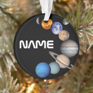 Solar System Montage JPL-foto's - Naam aanpassen Ornament