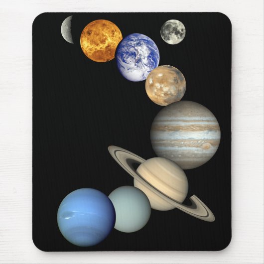 Solar System Mousepad Muismat (Voorkant)