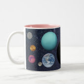 Solar system Mug Tweekleurige Koffiemok (Links)