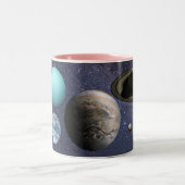 Solar system Mug Tweekleurige Koffiemok (Center)