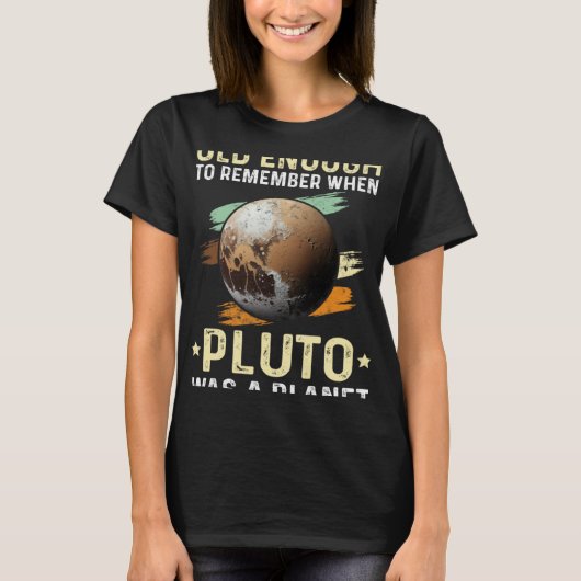 Solar System old enough Pluto Space and Planets Sc T-shirt (Voorkant)