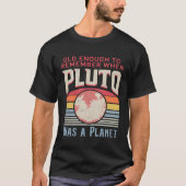 Solar System old enough Pluto Space and Planets Sc T-shirt (Voorkant)