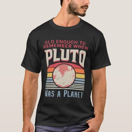 Solar System old enough Pluto Space and Planets Sc T-shirt (Voorkant)