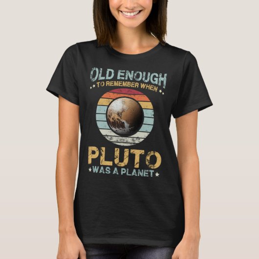 Solar System old enough Pluto Space and Planets Sc T-shirt (Voorkant)