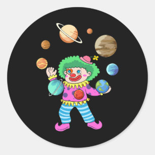 Solar System Planet Clown Juggling Circus for Acro Ronde Sticker