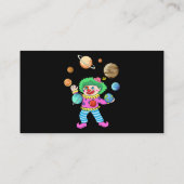 Solar System Planet Clown Juggling Circus for Acro Visitekaartje (Achterkant)