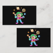 Solar System Planet Clown Juggling Circus for Acro Visitekaartje (Voorkant / Achterkant)