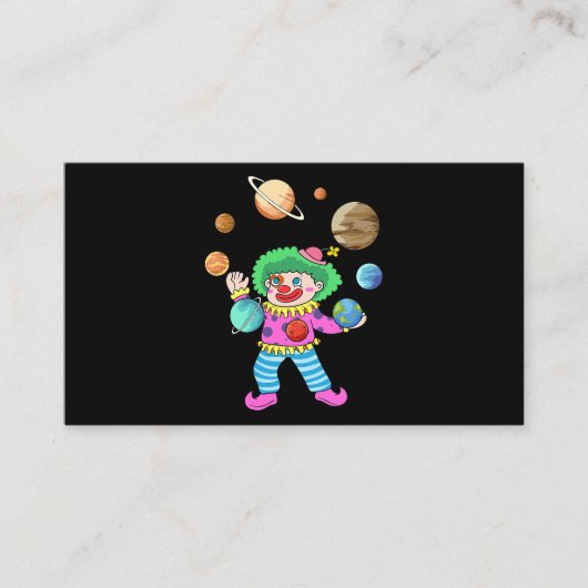 Solar System Planet Clown Juggling Circus for Acro Visitekaartje (Voorkant)
