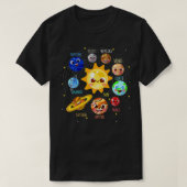 Solar System Planet Space Pluto Kids Future Astron T-shirt (Design voorkant)