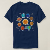 Solar System Planet Sun Space Science Astronaut ST T-shirt (Design voorkant)