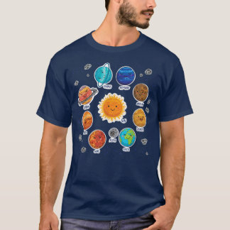 Solar System Planet Sun Space Science Astronaut ST T-shirt