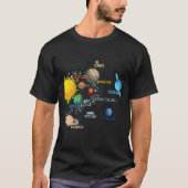 Solar System Planets Astronomy Space Science T-shirt (Voorkant)