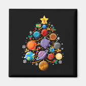 Solar System Planets Christmas Tree Astronomy Xmas Magneet (Voorkant)