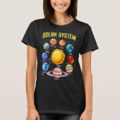 Solar System Planets Educational Science Space Lov T-shirt (Voorkant)