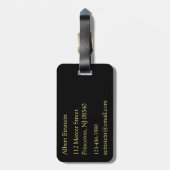 Solar System Planets in Deep Dark Space Custom Bagagelabel (Achterkant verticaal)