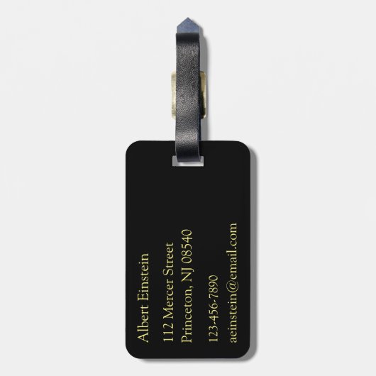 Solar System Planets in Deep Dark Space Custom Bagagelabel (Achterkant verticaal)