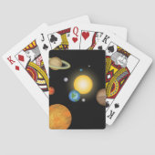 Solar System Planets in Deep Dark Space Pokerkaarten (Achterkant)