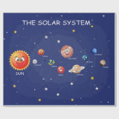Solar System Planets jigzaagpuzzel Cadeaupapier (Vlak)