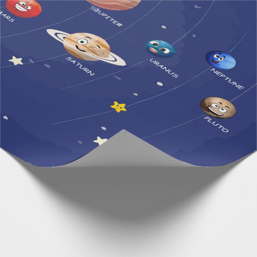 Solar System Planets jigzaagpuzzel Cadeaupapier (Hoek)