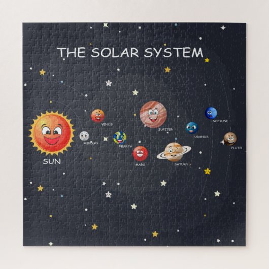 Solar System Planets jigzaagpuzzel Legpuzzel (Verticaal)