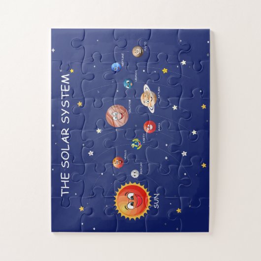 Solar System Planets jigzaagpuzzel Legpuzzel (Verticaal)