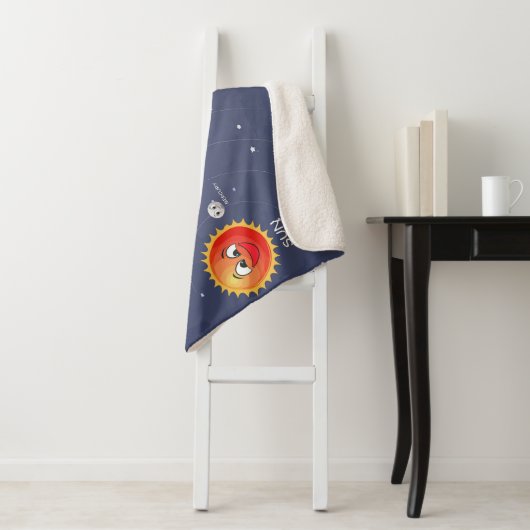 Solar System Planets jigzaagpuzzel Sherpa Deken (In situ)