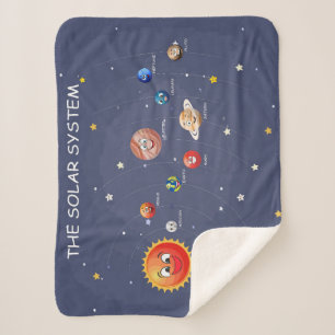 Solar System Planets jigzaagpuzzel Sherpa Deken