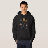 Solar System Planets Kids Knowledge Outer Space Hoodie (Voorkant volledig)