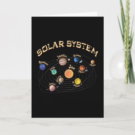 Solar System Planets Kids Knowledge Outer Space Kaart (Voorkant)