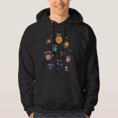 Solar System Planets Kids Knowledge Outer Space T- Hoodie (Voorkant)