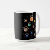 Solar System Planets Kids Knowledge Outer Space T- Koffiemok (Voorkant rechts)