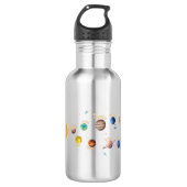 Solar System Planets Kids Knowledge Outer Space Waterfles (Voorkant)