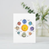 Solar System Planets Outer Space Galaxy Universe Briefkaart (Staand voorkant)