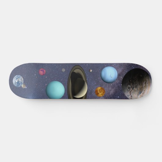 Solar system planets persoonlijk skateboard (Horizontaal)