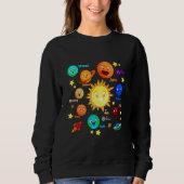 Solar System Planets Science Space Boys Girls Kids Trui (Voorkant)