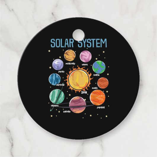 Solar System Planets Science Space Boys Girls STEM Bedankjes Labels (Voorkant)
