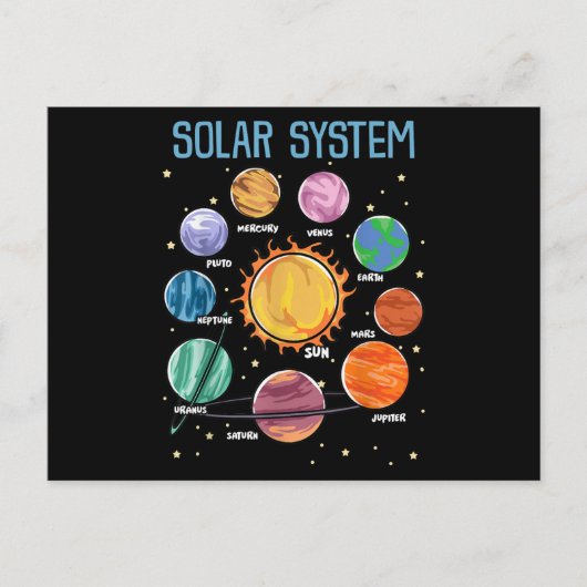 Solar System Planets Science Space Boys Girls STEM Briefkaart (Voorkant)
