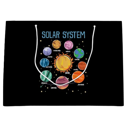 Solar System Planets Science Space Boys Girls STEM Groot Cadeauzakje (Voorkant)