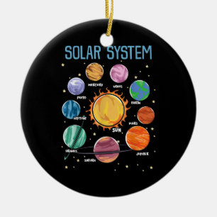 Solar System Planets Science Space Boys Girls STEM Keramisch Ornament