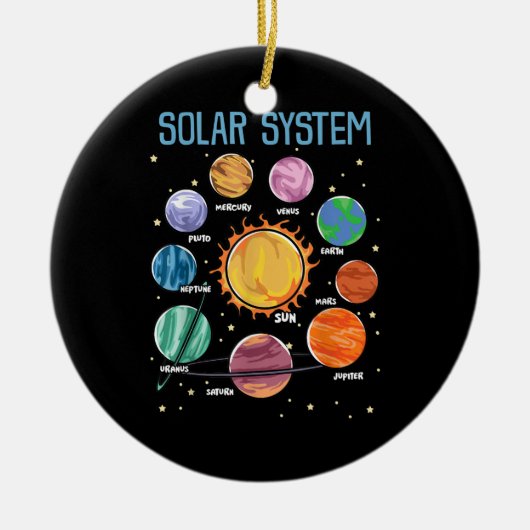 Solar System Planets Science Space Boys Girls STEM Keramisch Ornament (Voorkant)